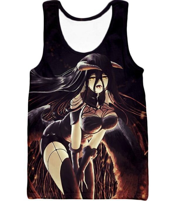 Overlord Super Sexy Albedo The White Devil Anime Graphic Action Promo Hoodie - Tank Top