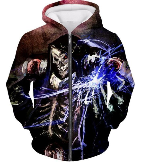 Overlord Ultimate Guild Master Ainz Ooal Gown Cool Action Promo Hoodie - Zip Up Hoodie