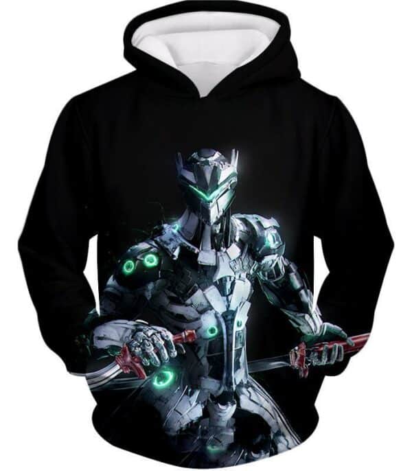 Overwatch Attack Agent Cyborg Genji Hoodie