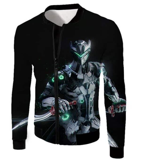 Overwatch Attack Agent Cyborg Genji Hoodie - Jacket