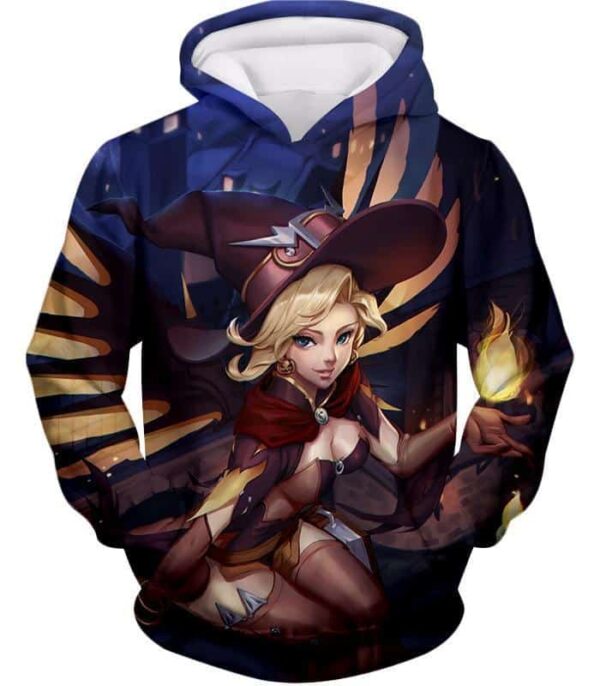 Overwatch Beautiful Healer Mercy Halloween Skins Zip Up Hoodie - Hoodie