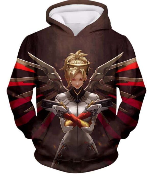 Overwatch Beautiful Team Support Mercy Zip Up Hoodie - Overwatch Hoodie - Hoodie