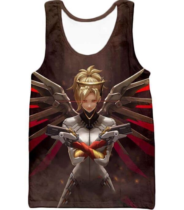 Overwatch Beautiful Team Support Mercy Zip Up Hoodie - Overwatch Hoodie - Tank Top