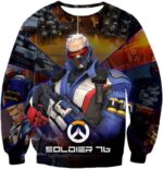 Overwatch Best Mercenary Soldier:76 Zip Up Hoodie - Sweatshirt