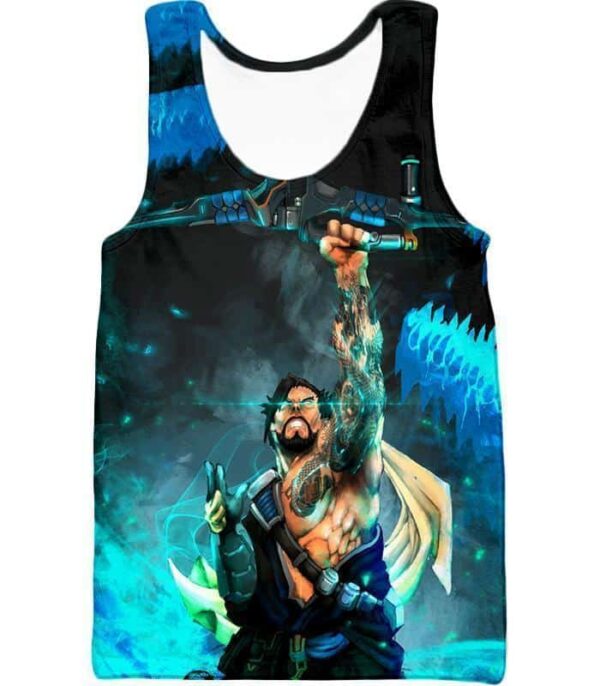 Overwatch Bow Arrow Specialist Fighter Hanzo Hoodie - Tank Top