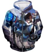 Overwatch Climatologist Mei Defense Hero Hoodie - Zip Up Hoodie