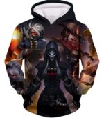 Overwatch Cool Heroe Reaper Zip Up Hoodie - Overwatch Hoodie - Hoodie