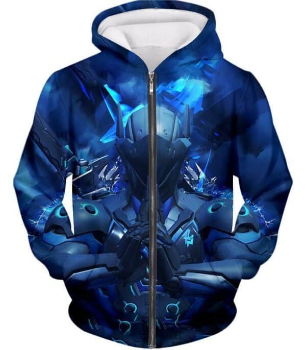 Overwatch Coolest Fighter Cyborg Genji Hoodie - Overwatch Hoodie - Zip Up Hoodie