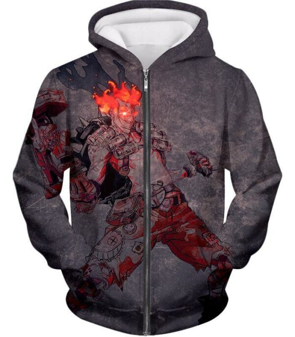 Overwatch Craziest Villain Junkrat Hoodie - Overwatch Hoodie - Zip Up Hoodie