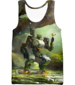 Overwatch Curious Robot Bastion Zip Up Hoodie - Overwatch Hoodie - Tank Top