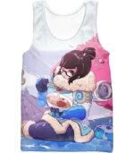 Overwatch Cute Defense Hero Climatologist Mei Hoodie - Tank Top