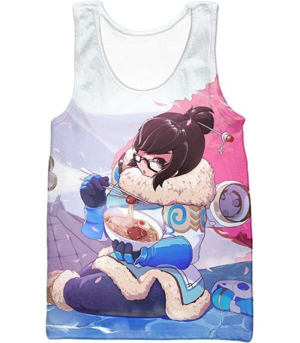 Overwatch Cute Defense Hero Climatologist Mei Hoodie - Tank Top