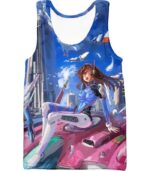 Overwatch D.Va Tank Support Hero Zip Up Hoodie - Tank Top