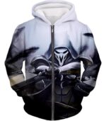 Overwatch Deadly Ghost Reaper Hoodie - Overwatch Hoodie - Zip Up Hoodie