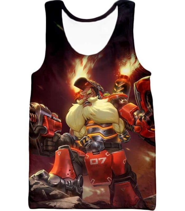 Overwatch Defense Hero Torbjorn Zip Up Hoodie - Tank Top