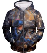 Overwatch Elite Sniper Ana Amari Hoodie - Zip Up Hoodie