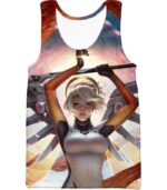 Overwatch Flying Healer Valkyrie Mercy Zip Up Hoodie - Overwatch Hoodie - Tank Top