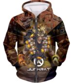 Overwatch Game Defense Hero Junkrat Zip Up Hoodie