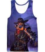 Overwatch Gunslinger McCree Zip Up Hoodie - Overwatch Hoodie - Tank Top