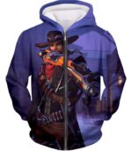 Overwatch Gunslinger McCree Zip Up Hoodie - Overwatch Hoodie - Zip Up Hoodie