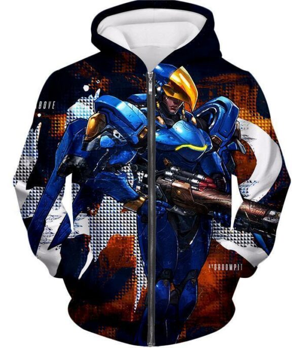 Overwatch Helix International Security Chief Pharah Hoodie - Overwatch Hoodie - Zip Up Hoodie