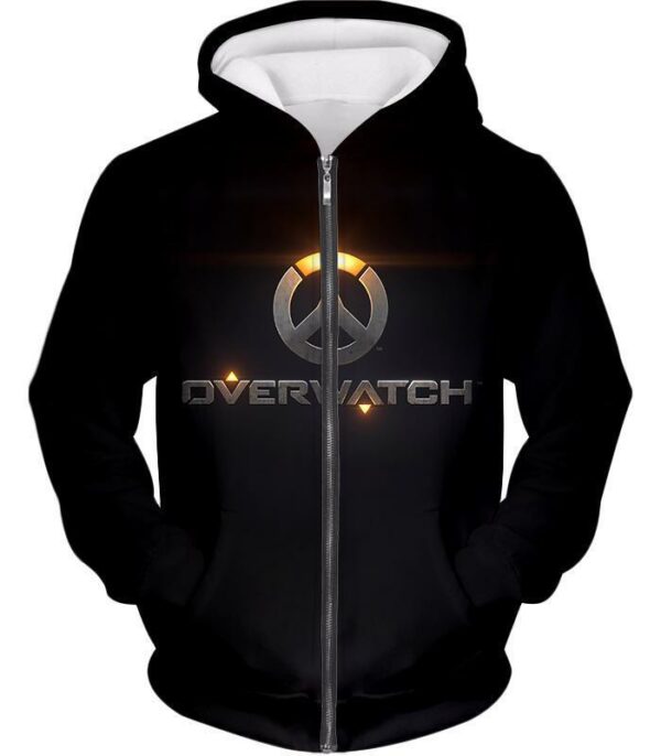 Overwatch Hoodie - Overwatch Graphic Black Hoodie - Zip Up Hoodie