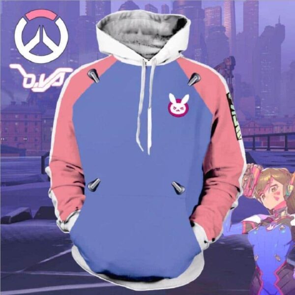 Overwatch Hoodies - DVA Zip Up Hoodie