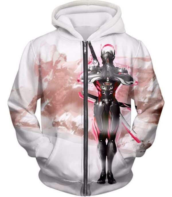 Overwatch Katana Wielder Deadly Ninja Cyborg Genji Hoodie - Zip Up Hoodie