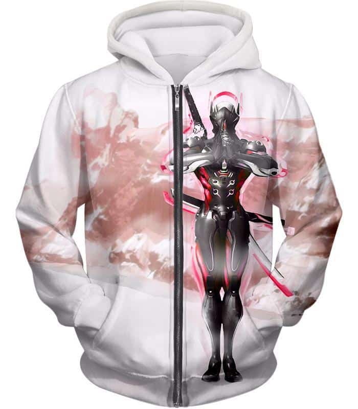 Overwatch Katana Wielder Deadly Ninja Cyborg Genji Zip Up Hoodie - Zip Up Hoodie