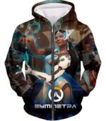 Overwatch Light Bending Support Hero Symmetra Hoodie - Zip Up Hoodie