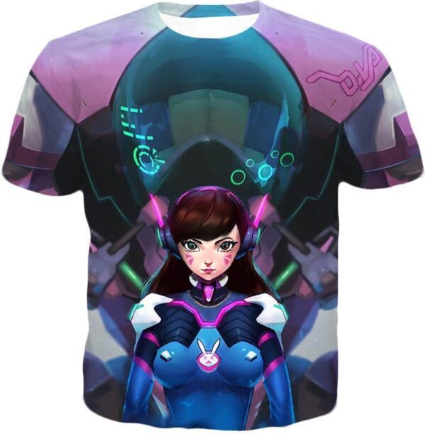 Overwatch Most Beautiful Tank Fighter D.Va Hoodie - Overwatch Hoodie - T-Shirt