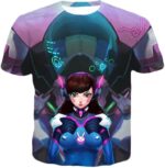 Overwatch Most Beautiful Tank Fighter D.Va Zip Up Hoodie - Overwatch Hoodie - T-Shirt