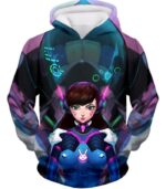 Overwatch Most Beautiful Tank Fighter D.Va Zip Up Hoodie - Overwatch Hoodie - Hoodie