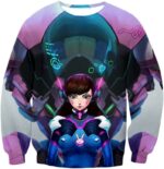 Overwatch Most Beautiful Tank Fighter D.Va Zip Up Hoodie - Overwatch Hoodie - Sweatshirt