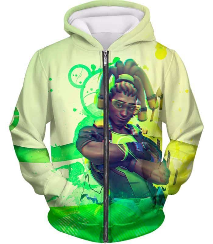 Overwatch Musician Lucio Game Support Hero Zip Up Hoodie