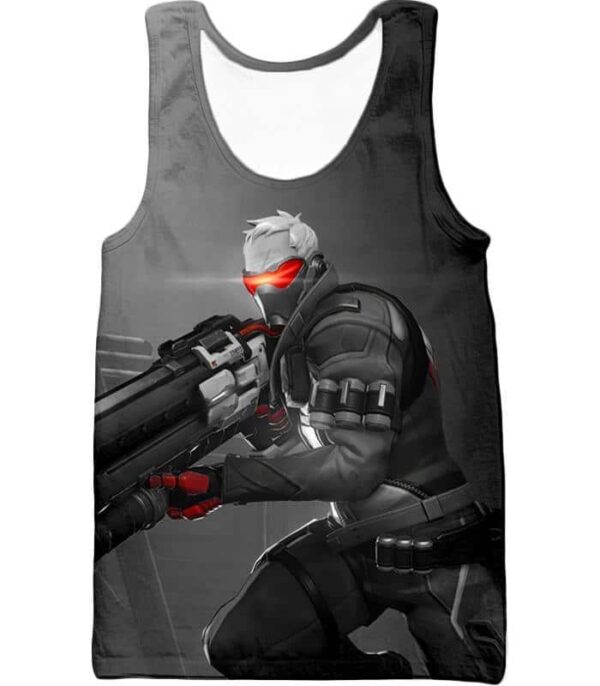 Overwatch Mystery Fighter Soldier:76 Hoodie - Tank Top