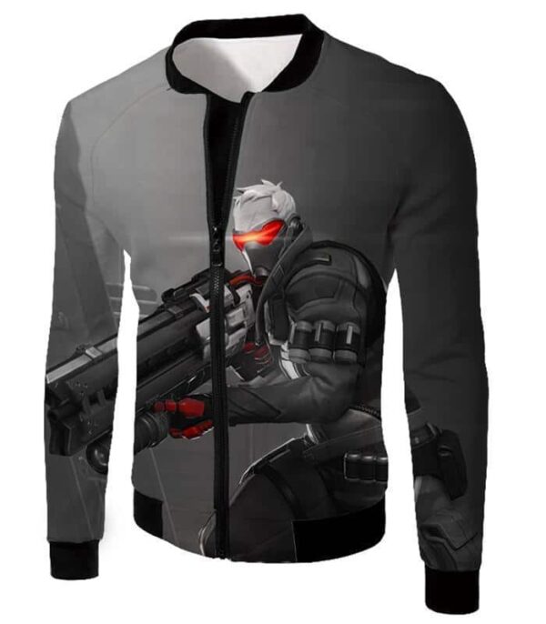 Overwatch Mystery Fighter Soldier:76 Zip Up Hoodie - Jacket