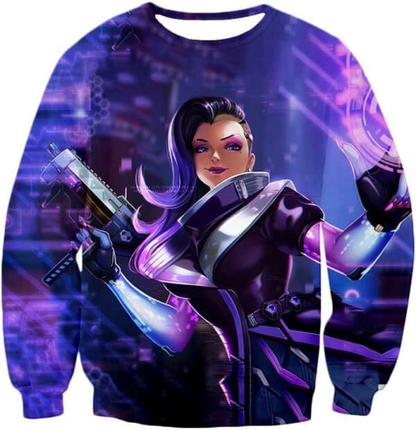 Overwatch Offense Character Sombra Hoodie - Overwatch Hoodie - Sweatshirt