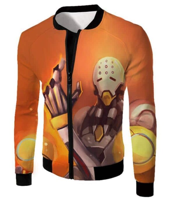 Overwatch Omnic Guru Wandering Robot Tekhartha Zenyatta Hoodie - Jacket