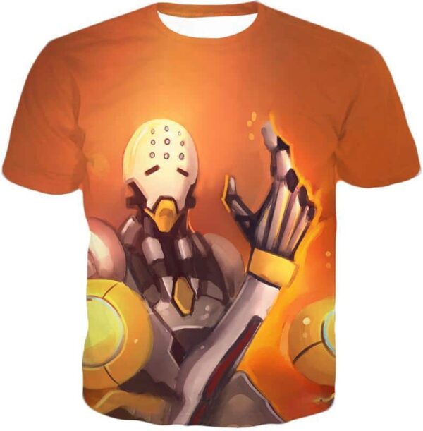 Overwatch Omnic Guru Wandering Robot Tekhartha Zenyatta Hoodie - T-Shirt