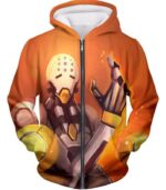 Overwatch Omnic Guru Wandering Robot Tekhartha Zenyatta Hoodie - Zip Up Hoodie