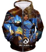 Overwatch Powerful Game Attack Hero Pharah Hoodie - Zip Up Hoodie