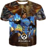 Overwatch Powerful Game Attack Hero Pharah Zip Up Hoodie - T-Shirt