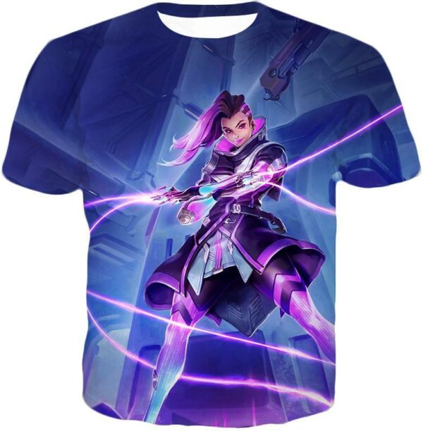 Overwatch Purple Offense Hero Sombra Hoodie - T-Shirt