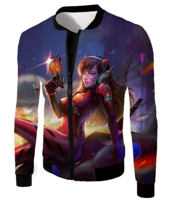 Overwatch Sexy Tank Fighter D.Va Hoodie - Overwatch Hoodie - Jacket