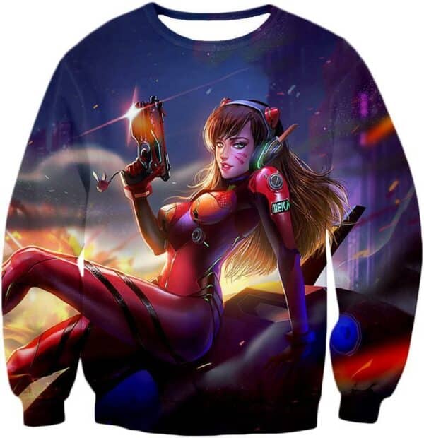 Overwatch Sexy Tank Fighter D.Va Hoodie - Overwatch Hoodie - Sweatshirt