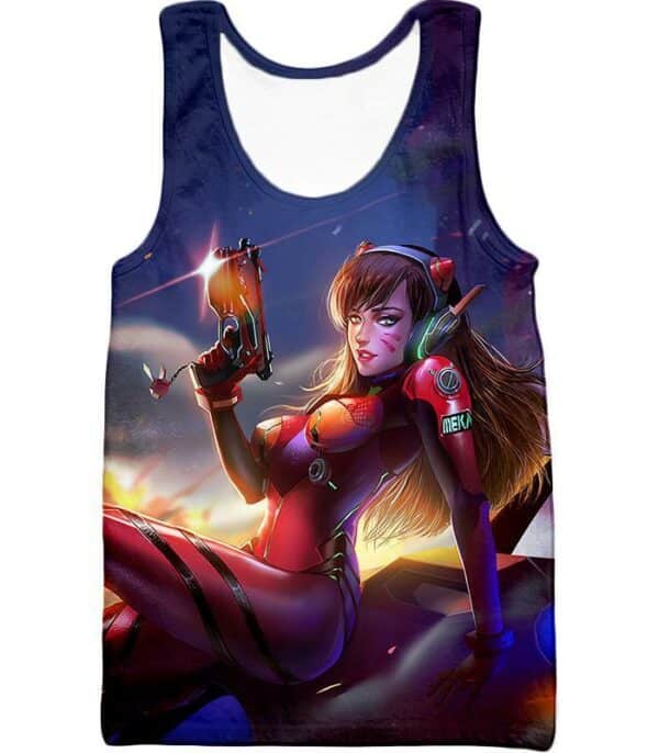 Overwatch Sexy Tank Fighter D.Va Hoodie - Overwatch Hoodie - Tank Top