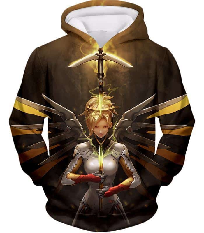 Overwatch Support Hero Valkyrie Mercy Hoodie - Overwatch Hoodie