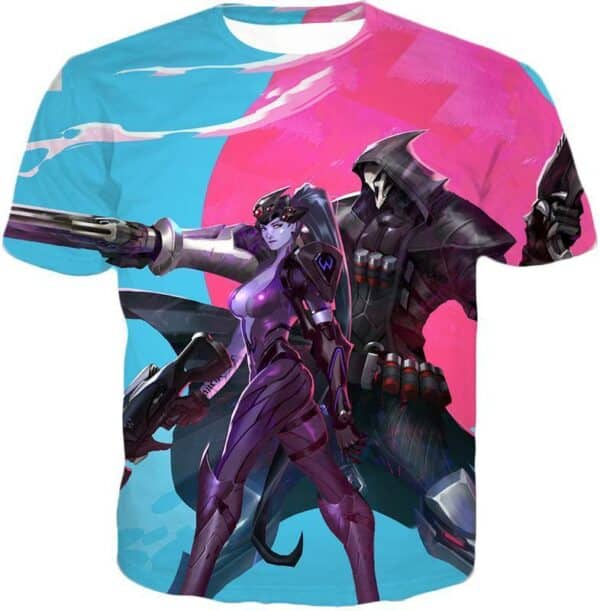 Overwatch Talon Affiliated Fighters Reaper And Widowmaker Hoodie - T-Shirt