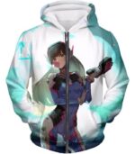 Overwatch Tank Support D.Va Hoodie - Overwatch Hoodie - Zip Up Hoodie